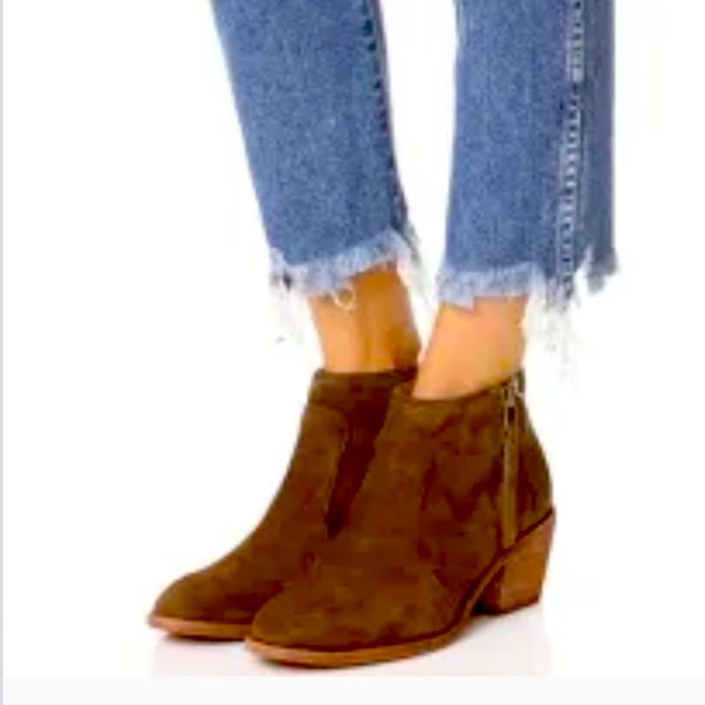 MADEWELL Janice Booties In Brown Cocoa Suede Size 9